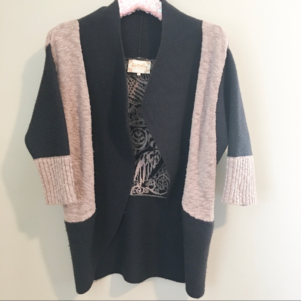 Lia Molly | Printed Colorblock Cardigan